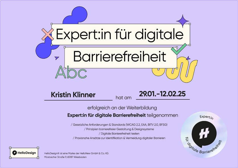 Kristin-Klinner_Expertin-für-digitale-Barrierefreiheit_Zertifikat_klein